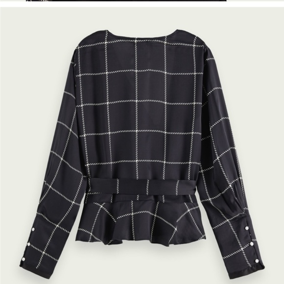 Scotch & Soda - Navy/Ivory Wrap Top - Picture 3 of 3